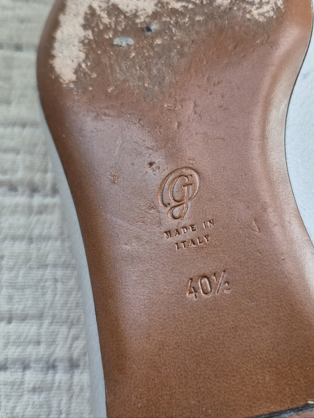 M.Gemi Italian Leather Point Toe Flats In Grey Size 40.5 9.5 - Picture 6 of 7